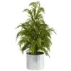 20 In. Cedar Pine Natural Look Artificial Tree In Decorative Planter