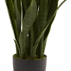 Artificial Sansevieria With Black Planter -AFLORAL ONLINE STORE nearly natural artificial tropical plants 4855 1f 1000