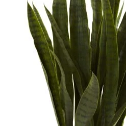 Artificial Sansevieria With Black Planter -AFLORAL ONLINE STORE nearly natural artificial tropical plants 4855 44 1000