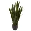 Artificial Sansevieria With Black Planter -AFLORAL ONLINE STORE nearly natural artificial tropical plants 4855 64 1000