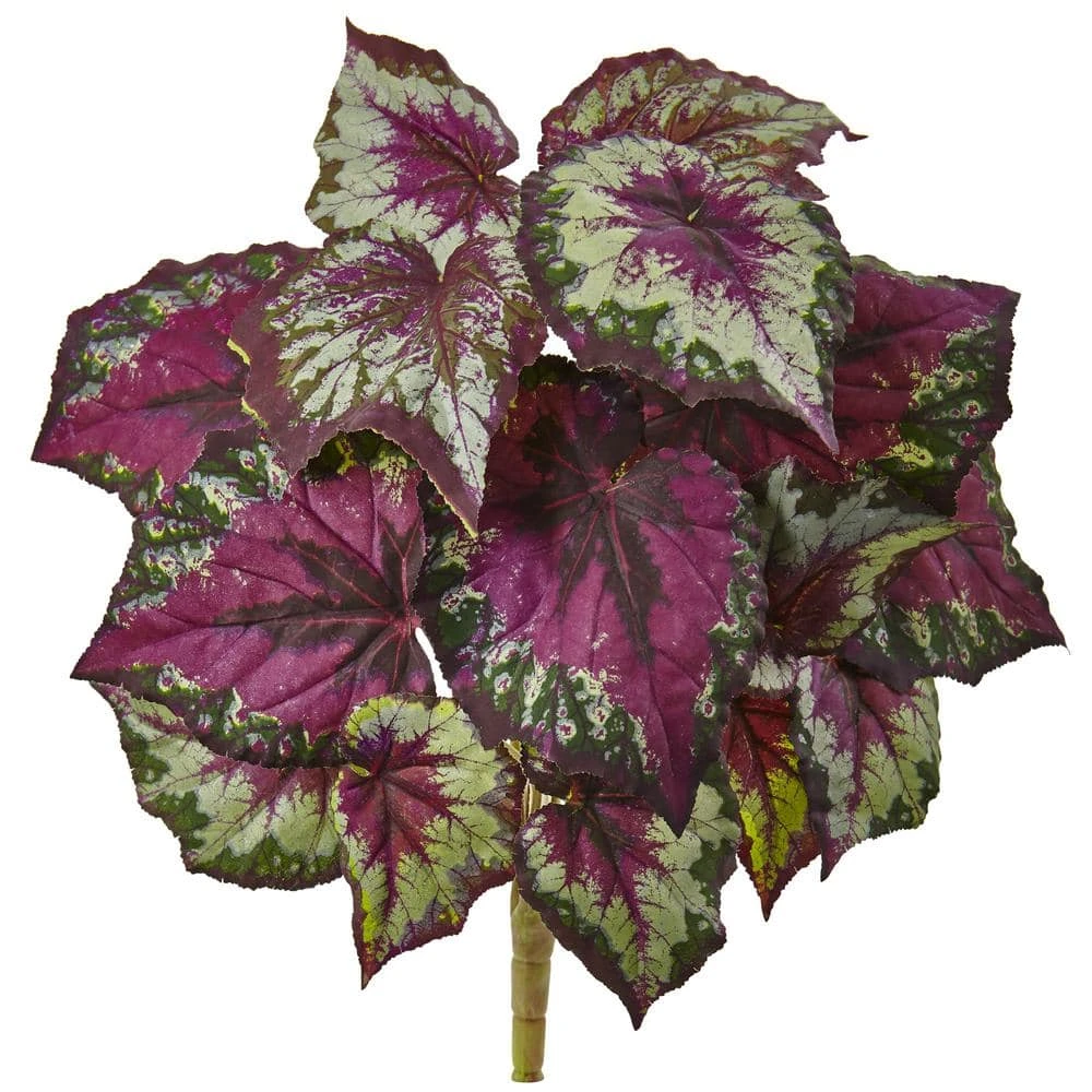 16 In. Artificial Wax Begonia Bush (Set Of 6) 3 16 In. Artificial Wax Begonia Bush (Set Of 6)