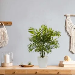 Palms Artificial Plant In White Planter (Set Of 2) -AFLORAL ONLINE STORE nearly natural artificial tropical plants 6377 s2 31 1000