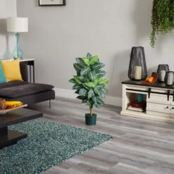 3 Ft. Artificial Zebra Silk Plant -AFLORAL ONLINE STORE nearly natural artificial tropical plants 6542 31 1000