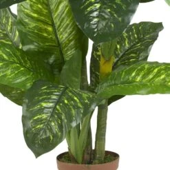 Real Touch 5 Ft. Artificial Green Dieffenbachia Silk Potted Plant 11 Real Touch 5 Ft. Artificial Green Dieffenbachia Silk Potted Plant -AFLORAL ONLINE STORE nearly natural artificial tropical plants 6573 1f 1000