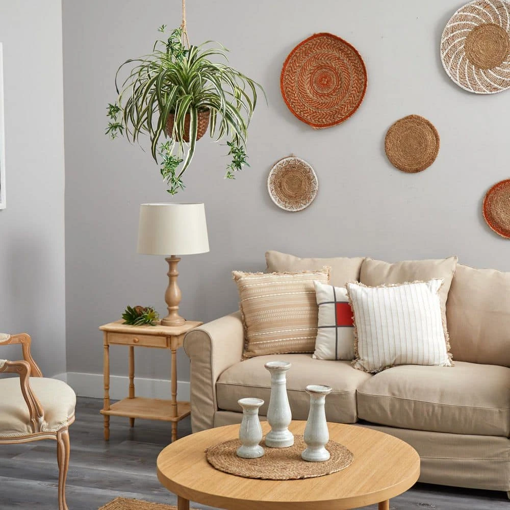 27 In. Artificial Silk Spider Plant Hanging Basket 6 27 In. Artificial Silk Spider Plant Hanging Basket - Image 4