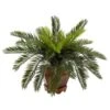 15 In. Artificial H Green Cycas With Hexagon Vase Silk Plant 2 15 In. Artificial H Green Cycas With Hexagon Vase Silk Plant -AFLORAL ONLINE STORE nearly natural artificial tropical plants 6657 64 1000