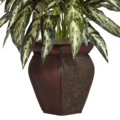 30 In. Artificial H Green Aglonema With Decortaive Vase Silk Plant -AFLORAL ONLINE STORE nearly natural artificial tropical plants 6673 4f 1000