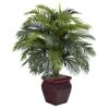 38 In. Artificial H Green Areca With Decorative Planter Silk Plant -AFLORAL ONLINE STORE nearly natural artificial tropical plants 6686 64 1000