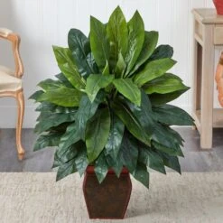 35 In. Artificial H Green Cordyline With Decorative Vase Silk Plant 7 35 In. Artificial H Green Cordyline With Decorative Vase Silk Plant -AFLORAL ONLINE STORE nearly natural artificial tropical plants 6688 31 1000