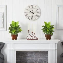 20.5 In. Artificial H Green Dieffenbachia Silk Plant With Wood Vase (Set Of 2) 8 20.5 In. Artificial H Green Dieffenbachia Silk Plant With Wood Vase (Set Of 2) -AFLORAL ONLINE STORE nearly natural artificial tropical plants 6712 vr s2 4f 1000