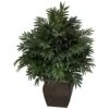 43 In. Artificial H Green Triple Bamboo Palm With Decorative Planter Silk Plant -AFLORAL ONLINE STORE nearly natural artificial tropical plants 6719 64 1000