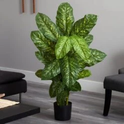 4 Ft. Artificial Real Touch Dieffenbachia Plant -AFLORAL ONLINE STORE nearly natural artificial tropical plants 6823 31 1000