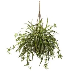 20 In. Artificial Spider Plant Hanging Basket