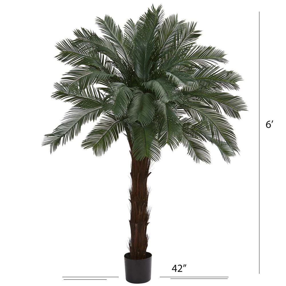 6 Ft. UV Resistant Indoor/Outdoor Cycas Artificial Tree 7 6 Ft. UV Resistant Indoor/Outdoor Cycas Artificial Tree - Image 5