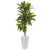 Indoor Dracaena Artificial Plant In White Tower Planter 1 Indoor Dracaena Artificial Plant In White Tower Planter -AFLORAL ONLINE STORE nearly natural artificial tropical plants 6969 64 1000
