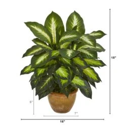 Indoor Dieffenbachia Artificial Plant In Ceramic Planter -AFLORAL ONLINE STORE nearly natural artificial tropical plants 8051 44 1000