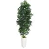 Indoor 5 Ft. Bamboo Palm Artificial Plant In White Planter 2 Indoor 5 Ft. Bamboo Palm Artificial Plant In White Planter -AFLORAL ONLINE STORE nearly natural artificial tropical plants 8083 64 1000