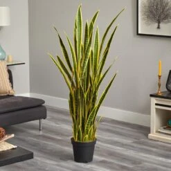 Indoor 5 Ft. Sansevieria Artificial Plant -AFLORAL ONLINE STORE nearly natural artificial tropical plants 8317 31 1000