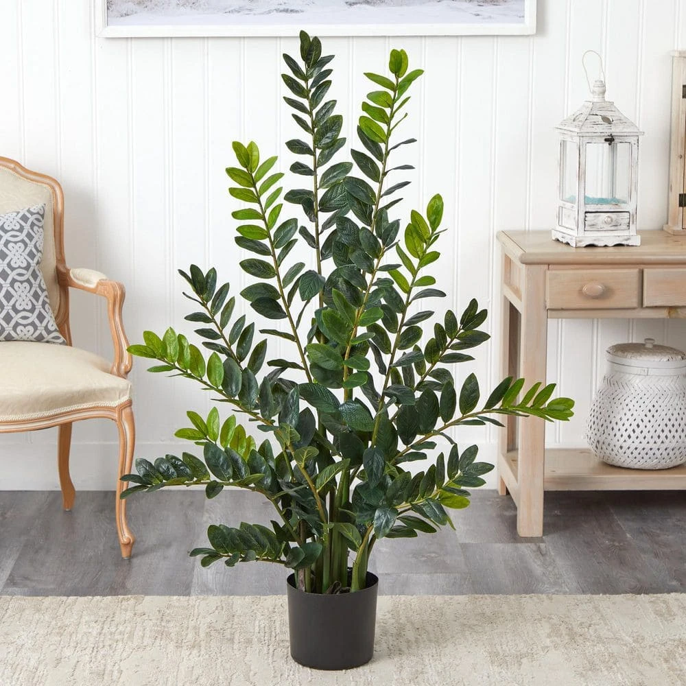 Indoor 4 Ft. Zamioculcas Artificial Plant 5 Indoor 4 Ft. Zamioculcas Artificial Plant - Image 3
