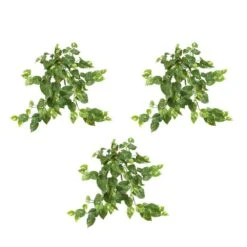 30 In. Artificial Pothos Hanging Bush (Set Of 3) -AFLORAL ONLINE STORE nearly natural artificial vines 6059 s3 1f 1000