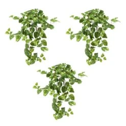 40 In. Artificial Pothos Hanging Bush (Set Of 3) 8 40 In. Artificial Pothos Hanging Bush (Set Of 3) -AFLORAL ONLINE STORE nearly natural artificial vines 6060 s3 4f 1000