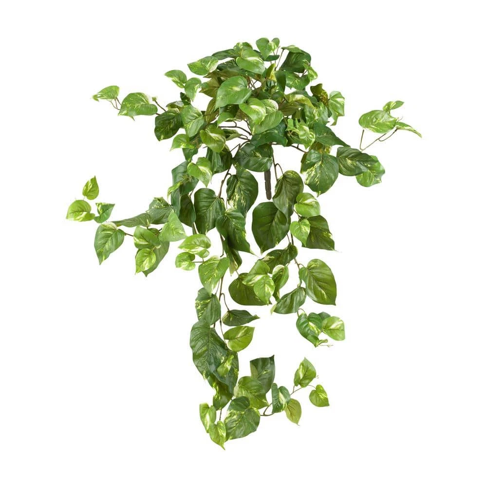 40 In. Artificial Pothos Hanging Bush (Set Of 3) 2 40 In. Artificial Pothos Hanging Bush (Set Of 3)