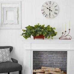 Artificial Pothos With Rectangle Decorative Planter -AFLORAL ONLINE STORE nearly natural artificial vines 6793 1f 1000