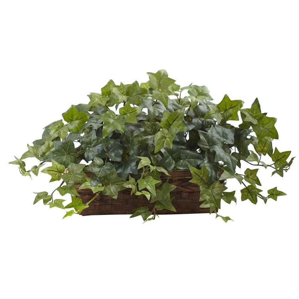 Artificial Puff Ivy With Ledge Basket 3 Artificial Puff Ivy With Ledge Basket