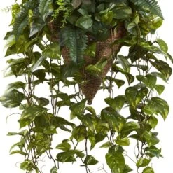 36 In. Artificial Vining Mixed Greens With Cone Hanging Basket 11 36 In. Artificial Vining Mixed Greens With Cone Hanging Basket -AFLORAL ONLINE STORE nearly natural artificial vines 6851 4f 1000