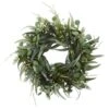 24 In. Indoor Eucalyptus And Mixed Greens Artificial Wreath -AFLORAL ONLINE STORE nearly natural decorative wreaths 4272 64 1000