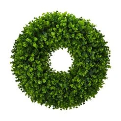 25 In. Indoor Eucalyptus Artificial Wreath