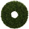 24 In. Indoor Boxwood Artificial Wreath -AFLORAL ONLINE STORE nearly natural decorative wreaths 4350 64 1000