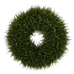 32 In. Indoor Giant Cedar Artificial Wreath