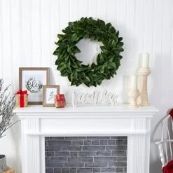 30 In. Magnolia Artificial Wreath -AFLORAL ONLINE STORE nearly natural decorative wreaths 4391 31 1000