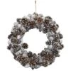 Snowy Artificial Pine Cone Wreath -AFLORAL ONLINE STORE nearly natural decorative wreaths 4553 64 1000
