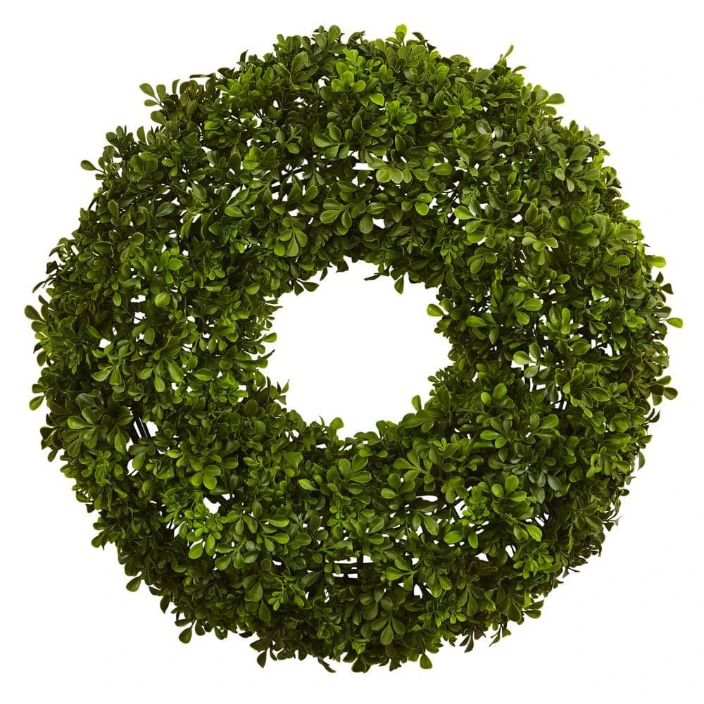 22 In. Artificial Boxwood Wreath 3 22 In. Artificial Boxwood Wreath