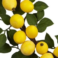 24 In. Artificial Lemon Wreath 8 24 In. Artificial Lemon Wreath -AFLORAL ONLINE STORE nearly natural decorative wreaths 4567 4f 1000
