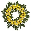 24 In. Artificial Lemon Wreath -AFLORAL ONLINE STORE nearly natural decorative wreaths 4567 64 1000