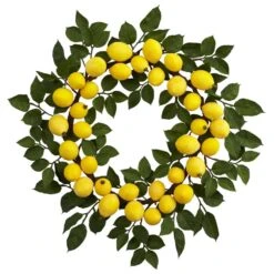 24 In. Artificial Lemon Wreath