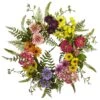 Mixed Flower 22 In. Artificial Wreath -AFLORAL ONLINE STORE nearly natural decorative wreaths 4581 64 1000
