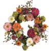 24 In. Artificial Peony Silk Plant Wreath 1 24 In. Artificial Peony Silk Plant Wreath -AFLORAL ONLINE STORE nearly natural decorative wreaths 4664 64 1000