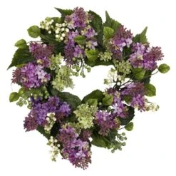 20 In. Artificial Hanel Lilac Wreath