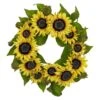 22 In. H Artificial Yellow Sunflower Wreath 1 22 In. H Artificial Yellow Sunflower Wreath -AFLORAL ONLINE STORE nearly natural decorative wreaths 4787 64 1000