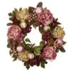 24.0 In. Artificial H Red Peony Hydrangea Wreath 1 24.0 In. Artificial H Red Peony Hydrangea Wreath -AFLORAL ONLINE STORE nearly natural decorative wreaths 4930 64 1000