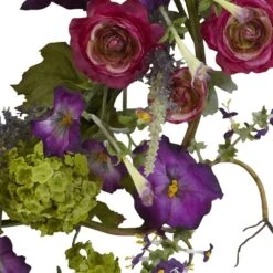 20 In. Artificial Veranda Garden Wreath -AFLORAL ONLINE STORE nearly natural decorative wreaths 4934 4f 1000