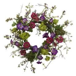 20 In. Artificial Veranda Garden Wreath