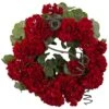 17 In. Artificial Geranium Wreath -AFLORAL ONLINE STORE nearly natural decorative wreaths 4986 64 1000