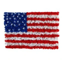 3 Ft. X 2 Ft. Red, White And Blue American Flag Wall Panel With 100 Warm LED Lights (Indoor/Outdoor) 8 3 Ft. X 2 Ft. Red, White And Blue American Flag Wall Panel With 100 Warm LED Lights (Indoor/Outdoor) -AFLORAL ONLINE STORE nearly natural decorative wreaths w1170 4f 1000
