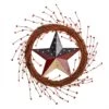 20 In. Artificial Americana Patriotic Star Wreath Red White And Blue