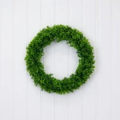 20in. Artificial Boxwood Wreath -AFLORAL ONLINE STORE nearly natural decorative wreaths w1327 4f 1000